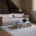 Table basse Bloc rectangle marbre calacatta