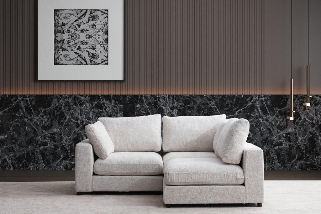 Canapé JULIA Modulable Chenille  3+1 Pouf