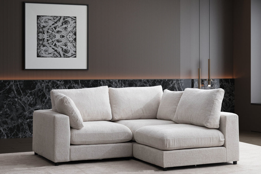 Canapé JULIA Modulable Chenille  3+1 Pouf
