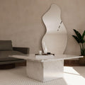 Table basse carré marbre blanc
